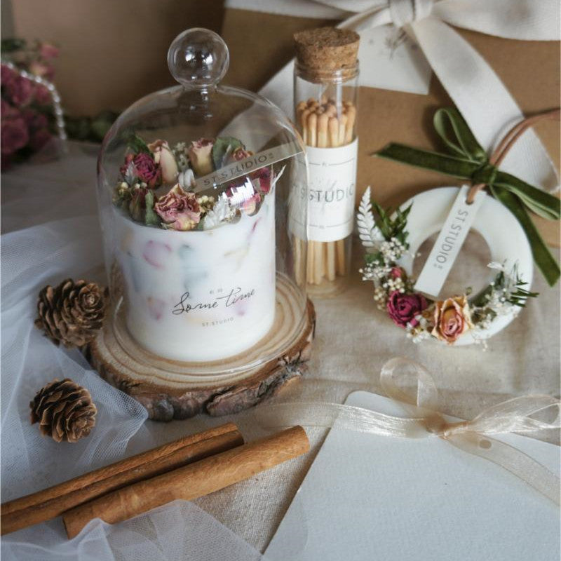 Dried Flower Scented Candle Set