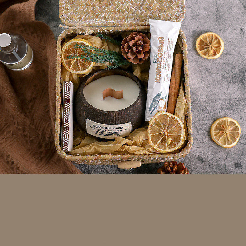 Coconut Shell Candle Gift Set
