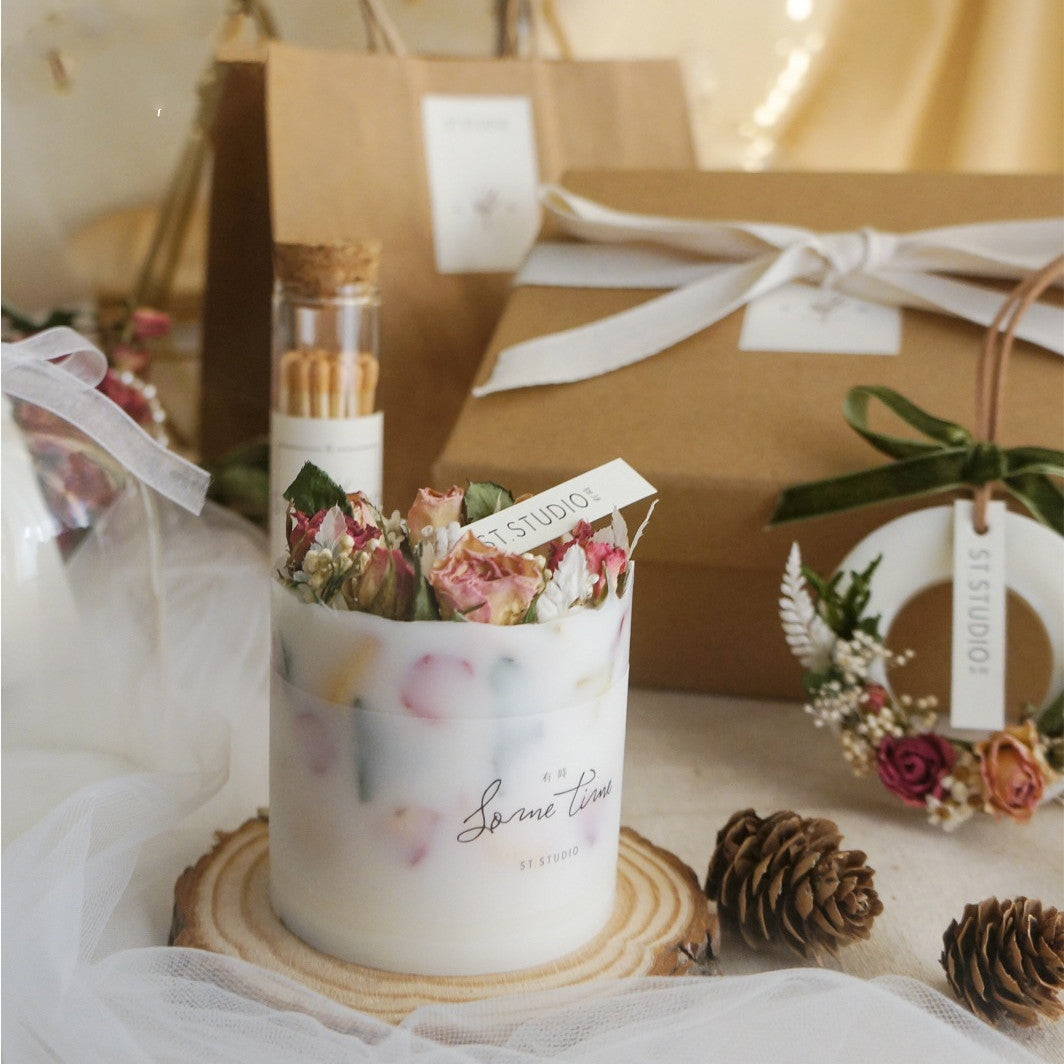 Dried Flower Scented Candle Set