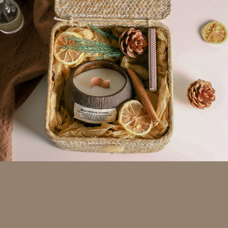 Coconut Shell Candle Gift Set