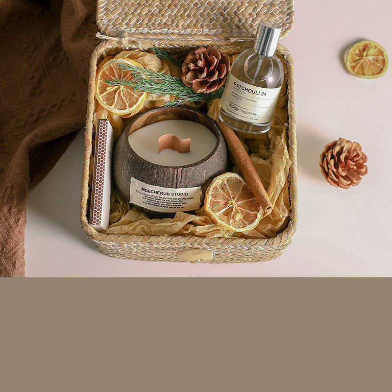 Coconut Shell Candle Gift Set