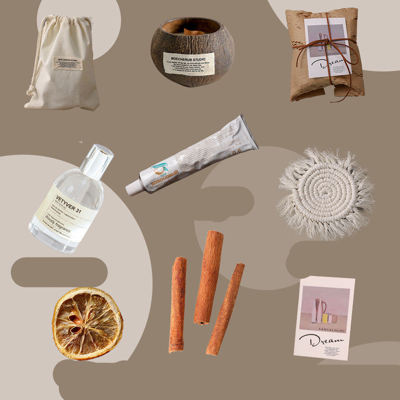 Coconut Shell Candle Gift Set